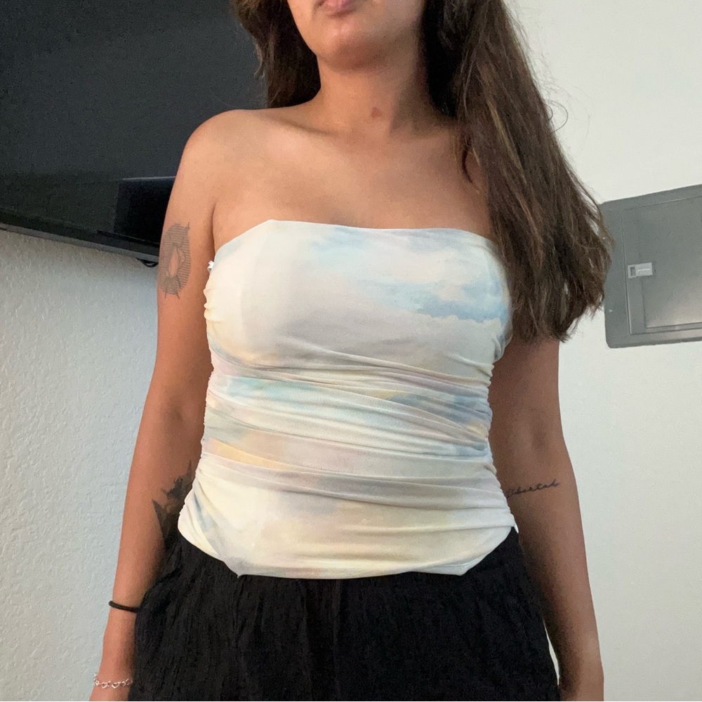 Women's Zara Strapless Top in Pastel Shades